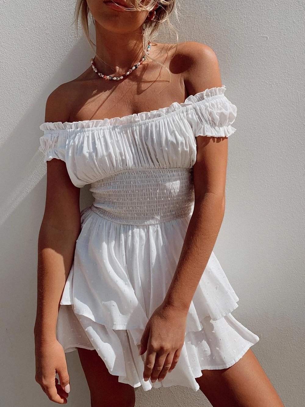 Princess Polly The Love Galore Romper White Size 8